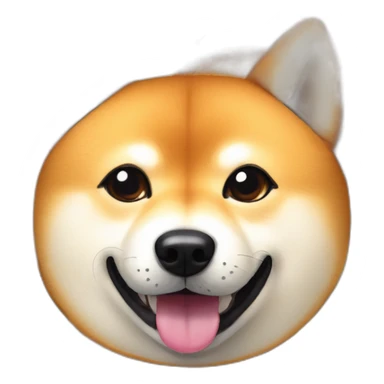 shiba inu face on bread sticker