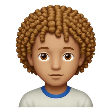 Curly, dominican boy, Phototype III sticker