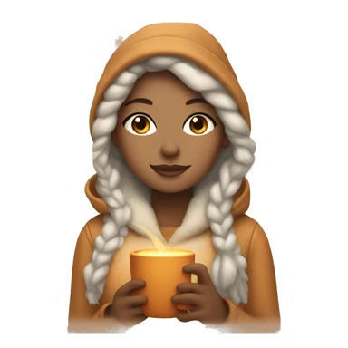 White girl autumn cozy sticker