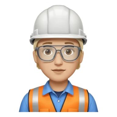 Ingeniero con casco blanco sticker