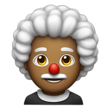 A priest with a clown wig on sticker