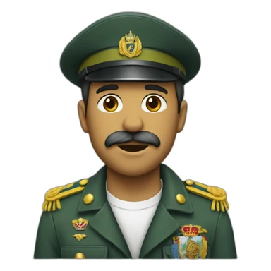 León con ropa militar sticker