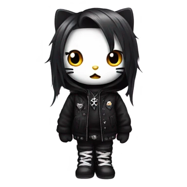 goth hello kitty  sticker