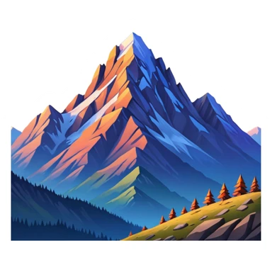 mountain sunrise sticker
