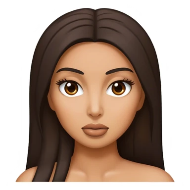A emoji looks like Kim Kadarshian  sticker