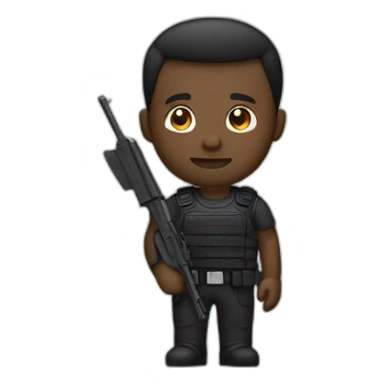 Un homme noir avec une arme sticker