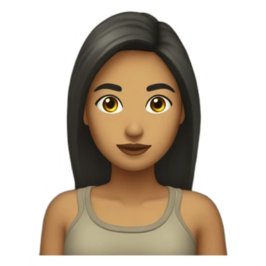 Chica morena en el bosque sticker