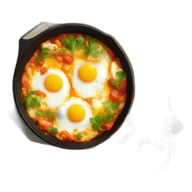 shakshuka with eggs and vegetables sticker