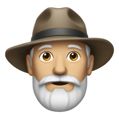 Old man with beard and hat sticker