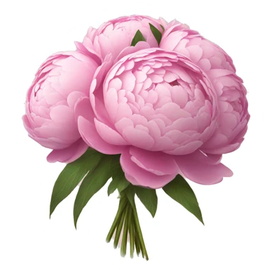 Peony wedding bouquet sticker