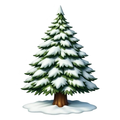 christmas tree full of snow sticker