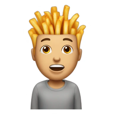 Man eat fries sticker