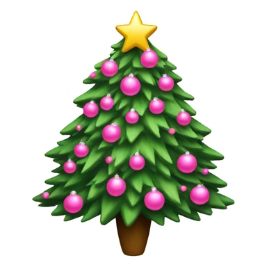 christmastree pink sticker