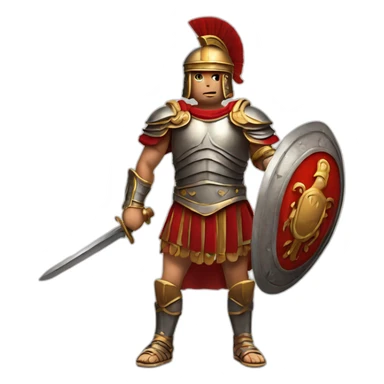 roman warrior with sword sticker