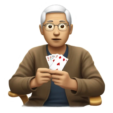 asian man that plays keno sticker