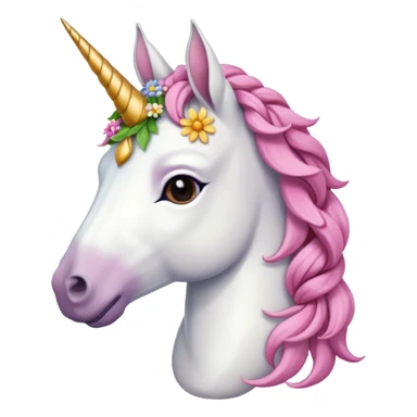 unicorn wearing spanisch daisy crown And has a braided mane  sticker