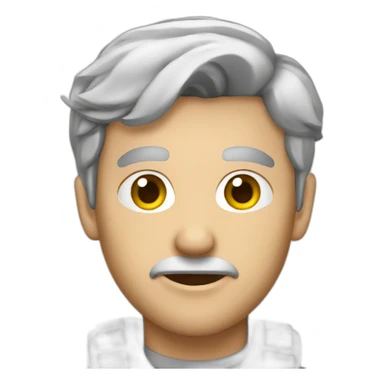 Privacy threat hunter with gray hair sticker