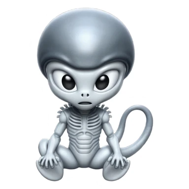 baby xenomorph from movie alien sticker