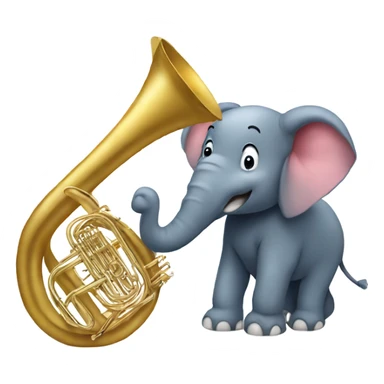 Elefant with Tuba sticker