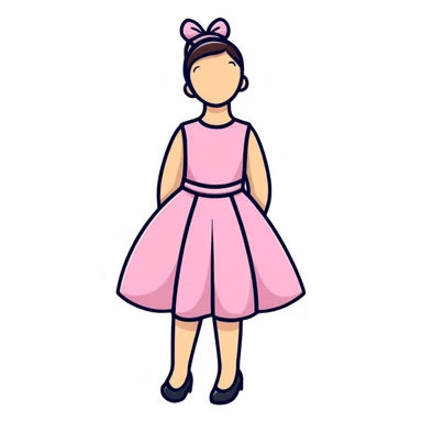 fashionable dress design sticker