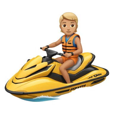 riding a jet skis sticker