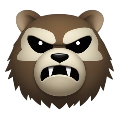 Tanuki metal god angry sticker