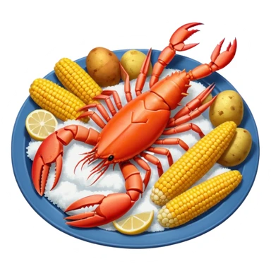 Seafood boil including Snow crab legs Shrimp no head on and no shell and corn with potatoes  sticker