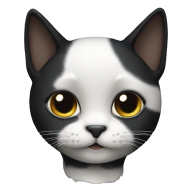 Black cat with white patch sticker