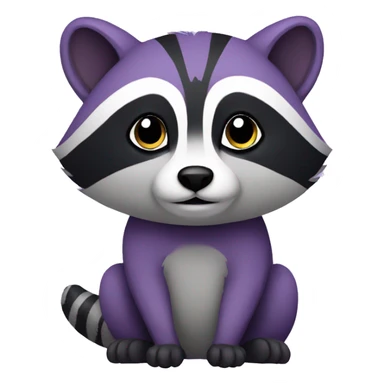 purple raccoon sticker