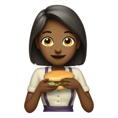 girl eating fine fine dinner  sticker