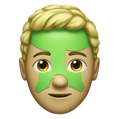 Green guy with knee surgery  sticker