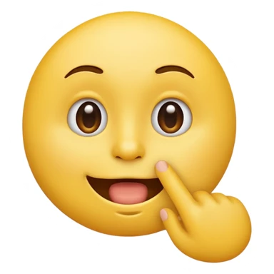 Shush emoji with finger on mouth sticker