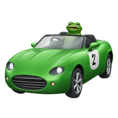 pepe the frog in a sports car sticker