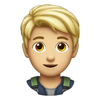 niño sobre un cohete sticker