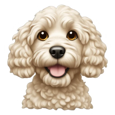 cream cockapoo dog sticker