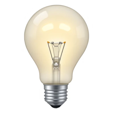 solid white light bulb  sticker