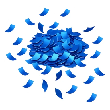 blue birthday confetti sticker