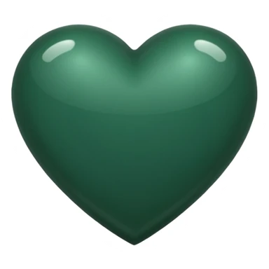 Dark green heart sticker