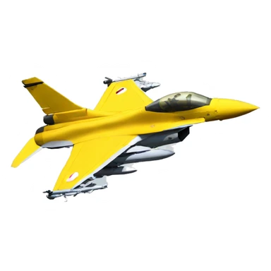 yellow f16 jet cute sticker