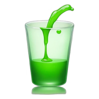 small shotglass with green liquid simple sticker