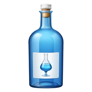 Blue Alcohol bottle sticker
