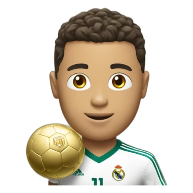 Ronaldo avec le ballon d'or sticker