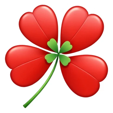 Un trébol de cinco hojas rojo sticker