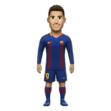Cristiano ronaldo portant le maillot du barça sticker