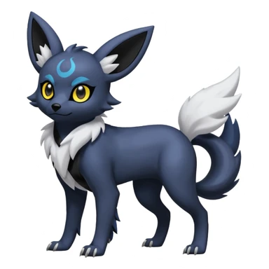 Dark Absol-Poochyena-Umbreon-fusion (full body) sticker