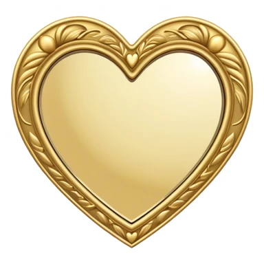 decorative gold heart mirror sticker