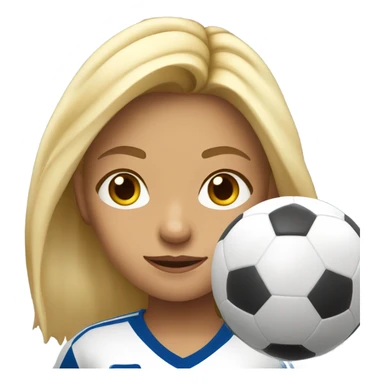 Soccer blond girl sticker