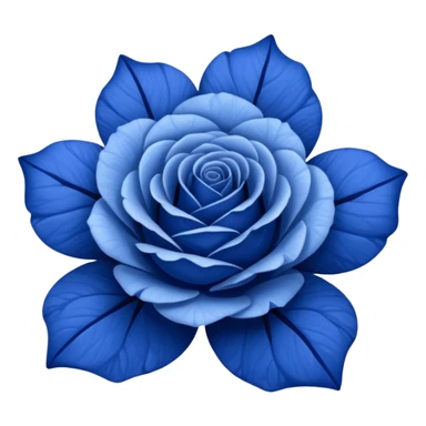rose shape flower, no stem, now make it a indigo color sticker