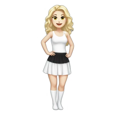 white-knickers-long-white-socks-black-skirt sticker