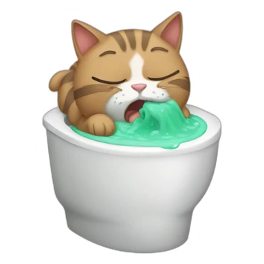 Vomiting Cat sticker